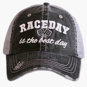 NWOT, Katydid Black and White 'Raceday' Cap